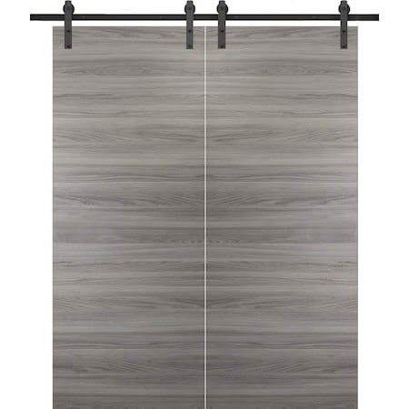 Sartodoors Pocket Interior Door, 28" x 80", Light Brown PLANUM10DB-GANP-7284